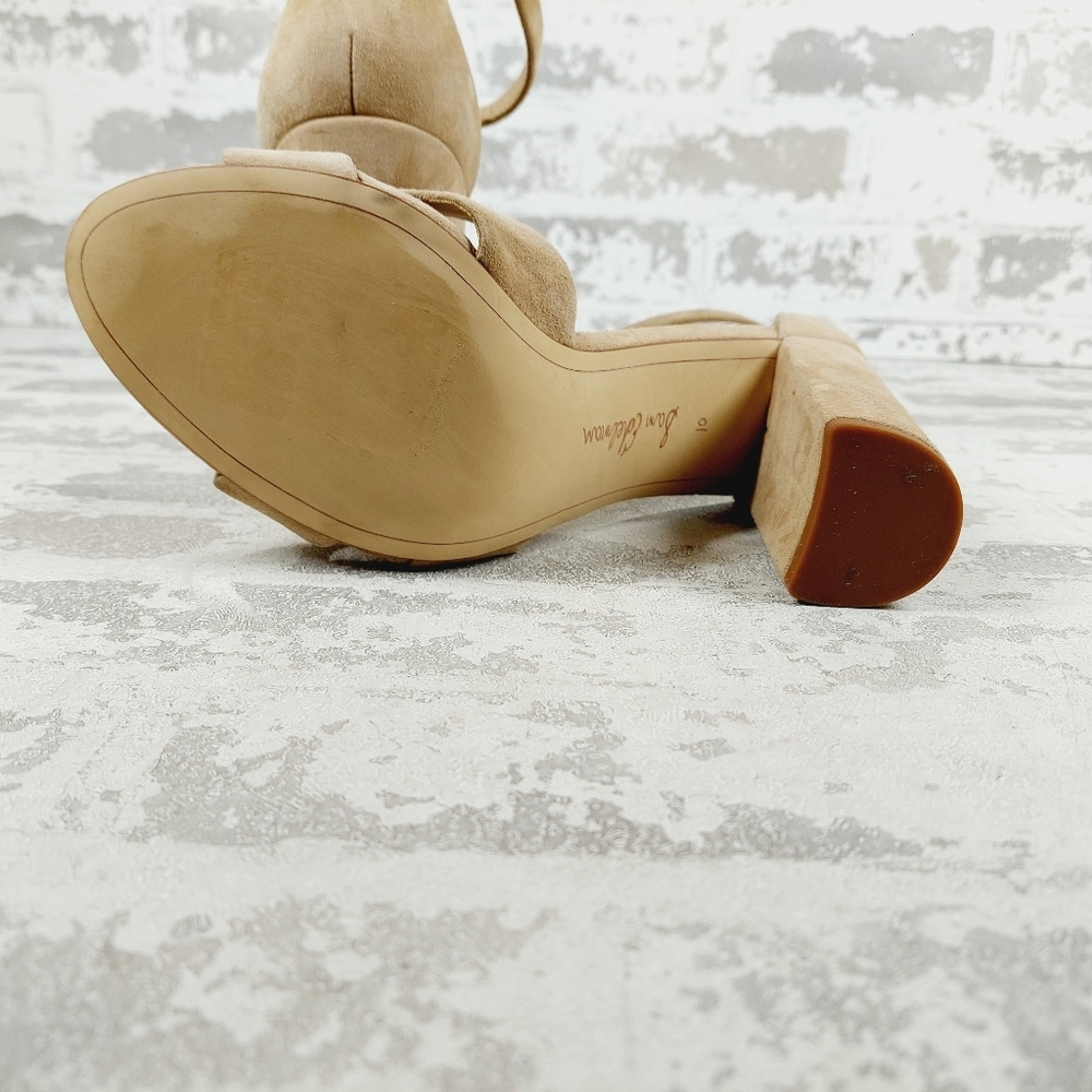 New Sam Edelman Yancy Nude Leather Ankle Strap Sandal  F353 - Picture 9 of 13